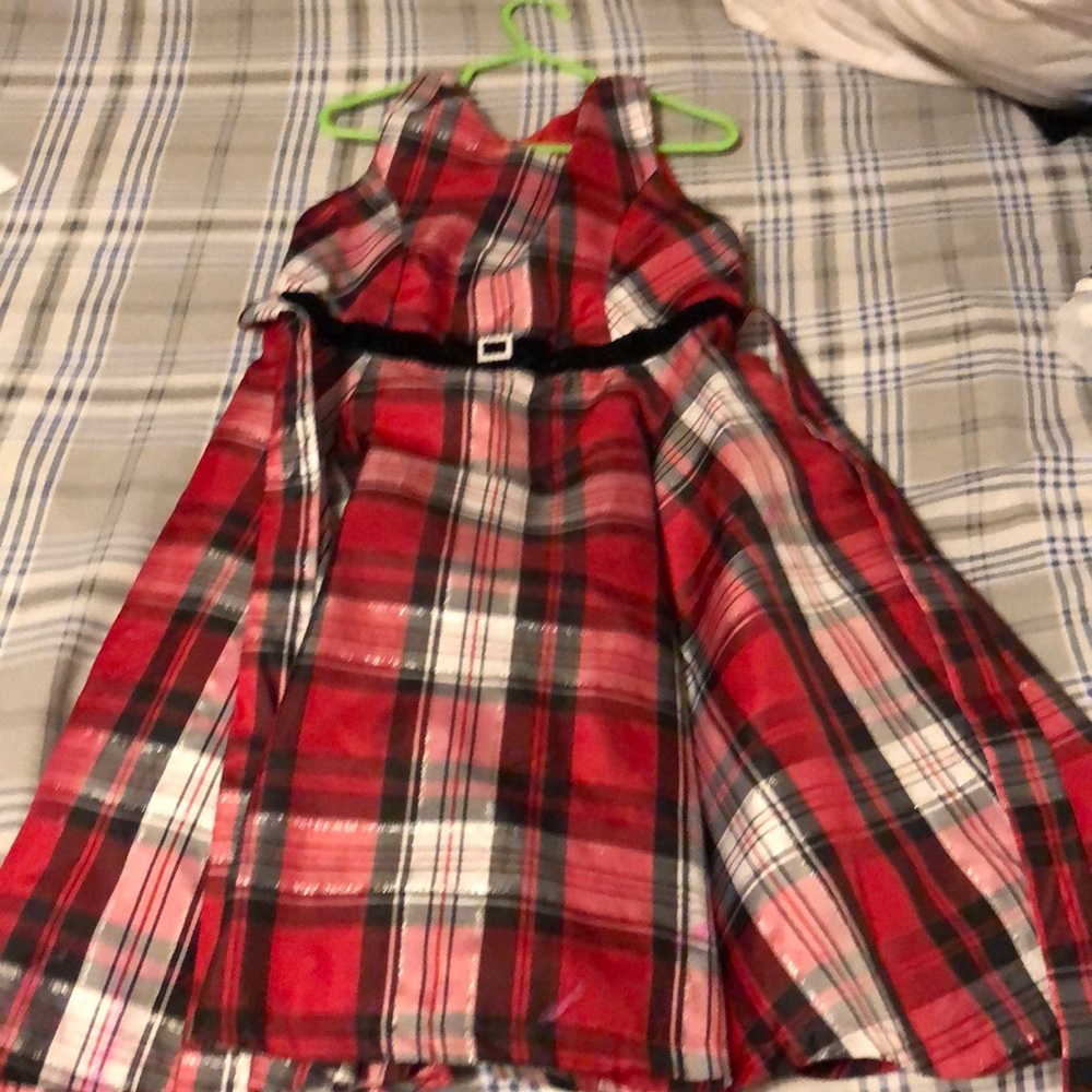 Girls Xmas dress red n black